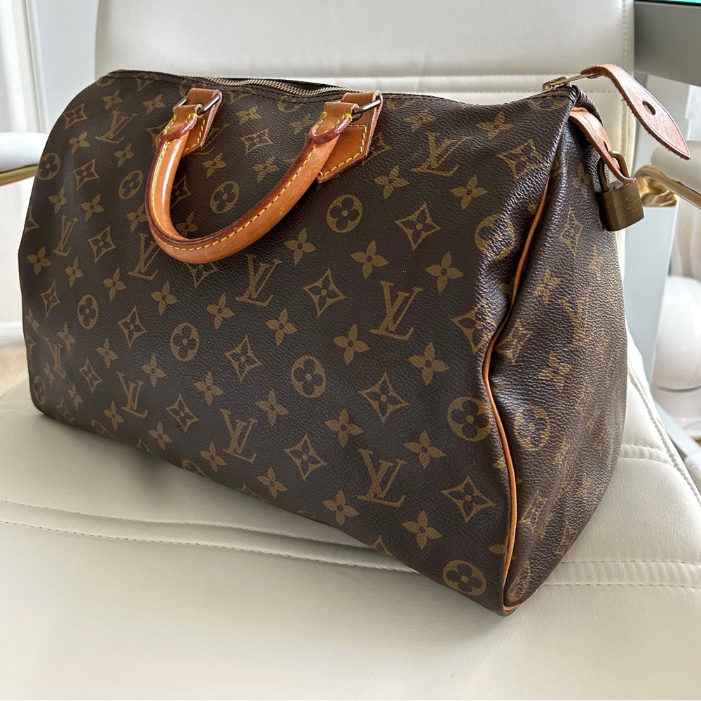 Louis Vuitton Speedy 35 Monogram Canvas Handbag